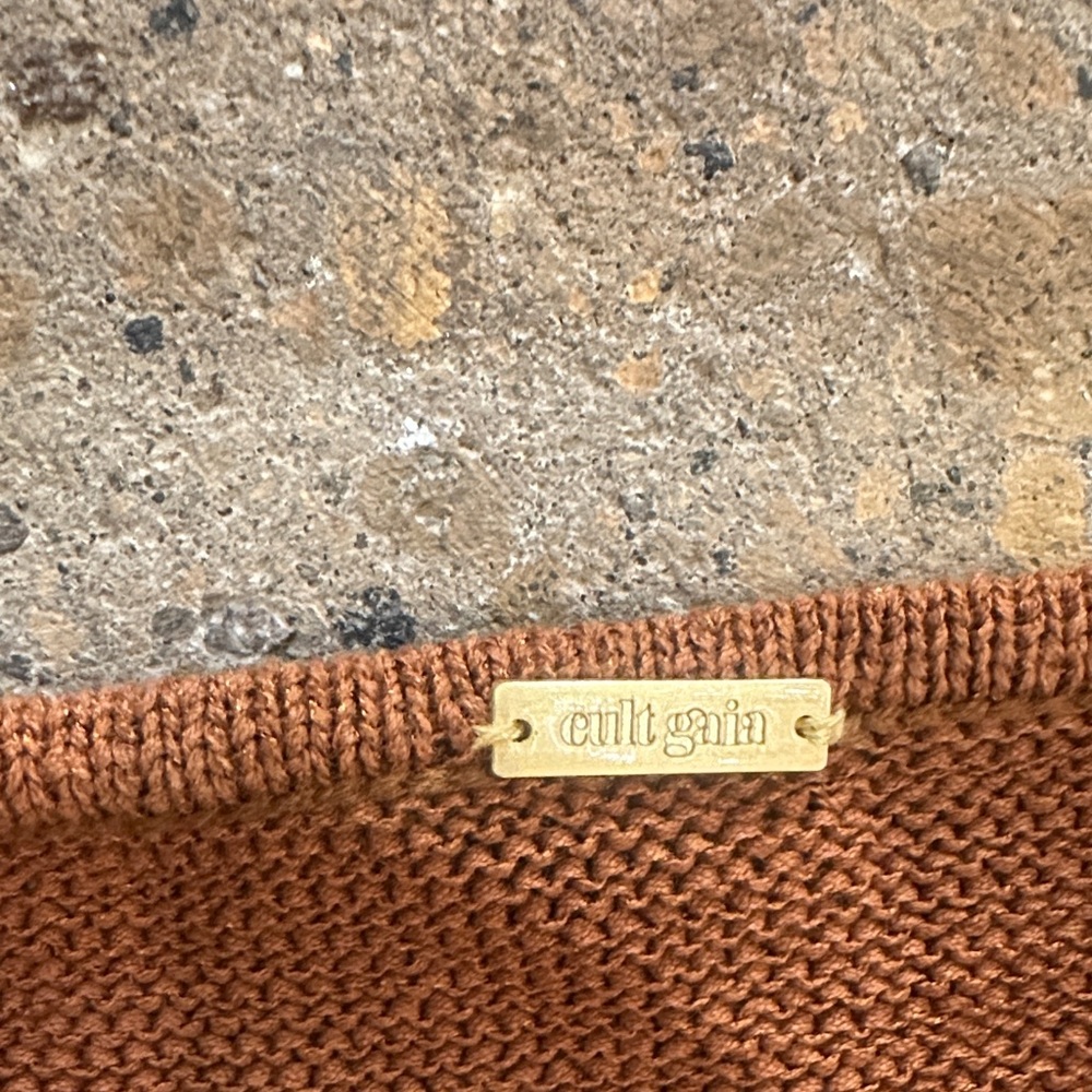 cult gaia Rust Brown Backless Knitted Maxi Dress - Picture 7 of 11